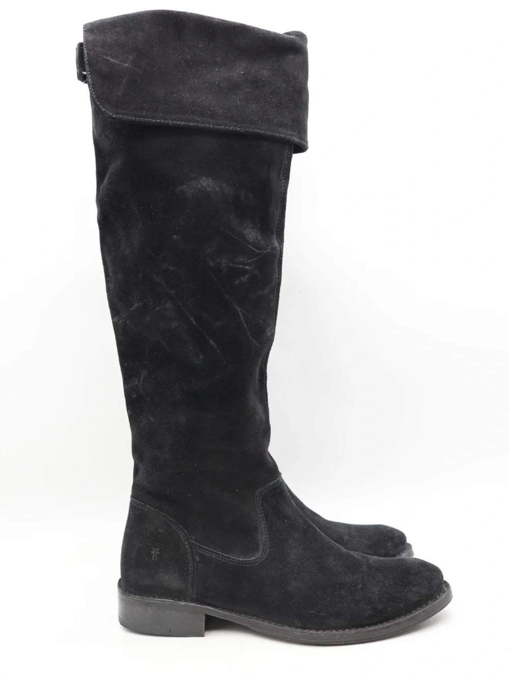 Frye Black Suede Over-the-Knee Boots